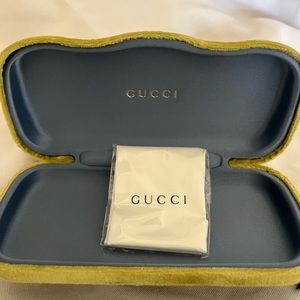 Chartreuse Gucci eyeglass case NWOT.